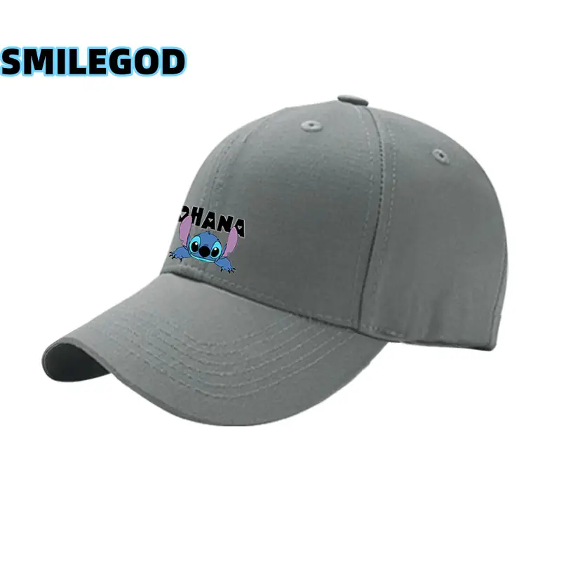2021 Anime Stitch Duckbill Cap Grey Unisex