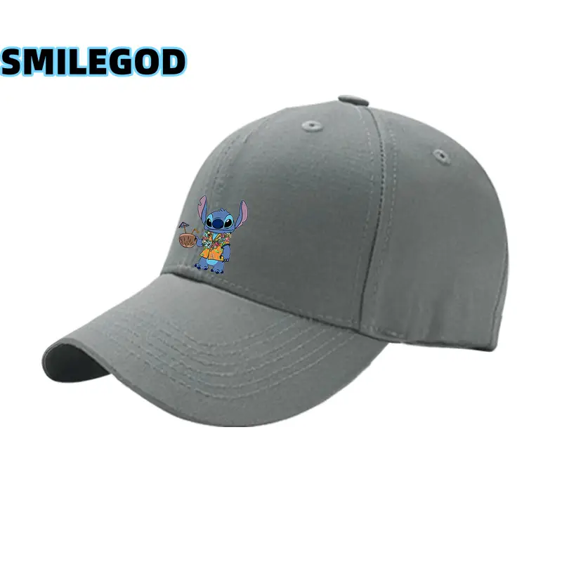 2021 Anime Stitch Duckbill Cap Grey Unisex