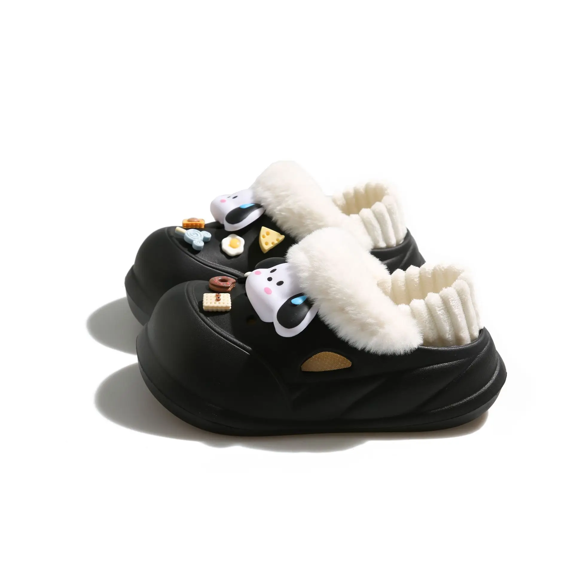 Cartoon Dog Furry Slippers Women Winter Warm - Image 49