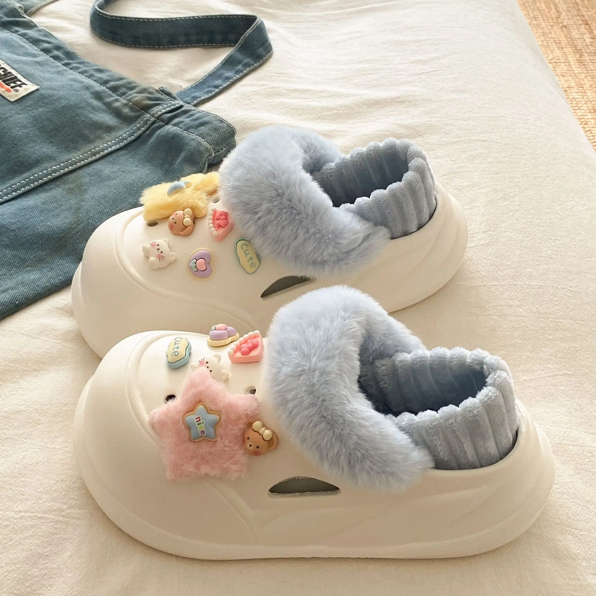 Cartoon Dog Furry Slippers Women Winter Warm - Image 10