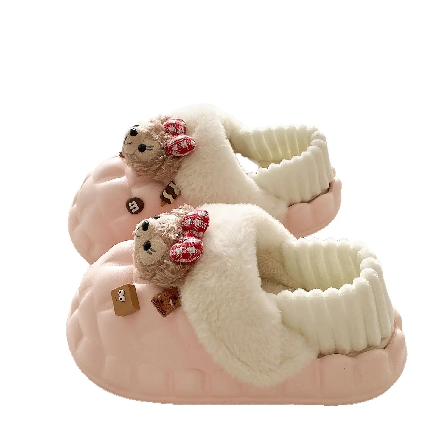 Fleece Lined Warm Cotton Slippers for Women - Image 11