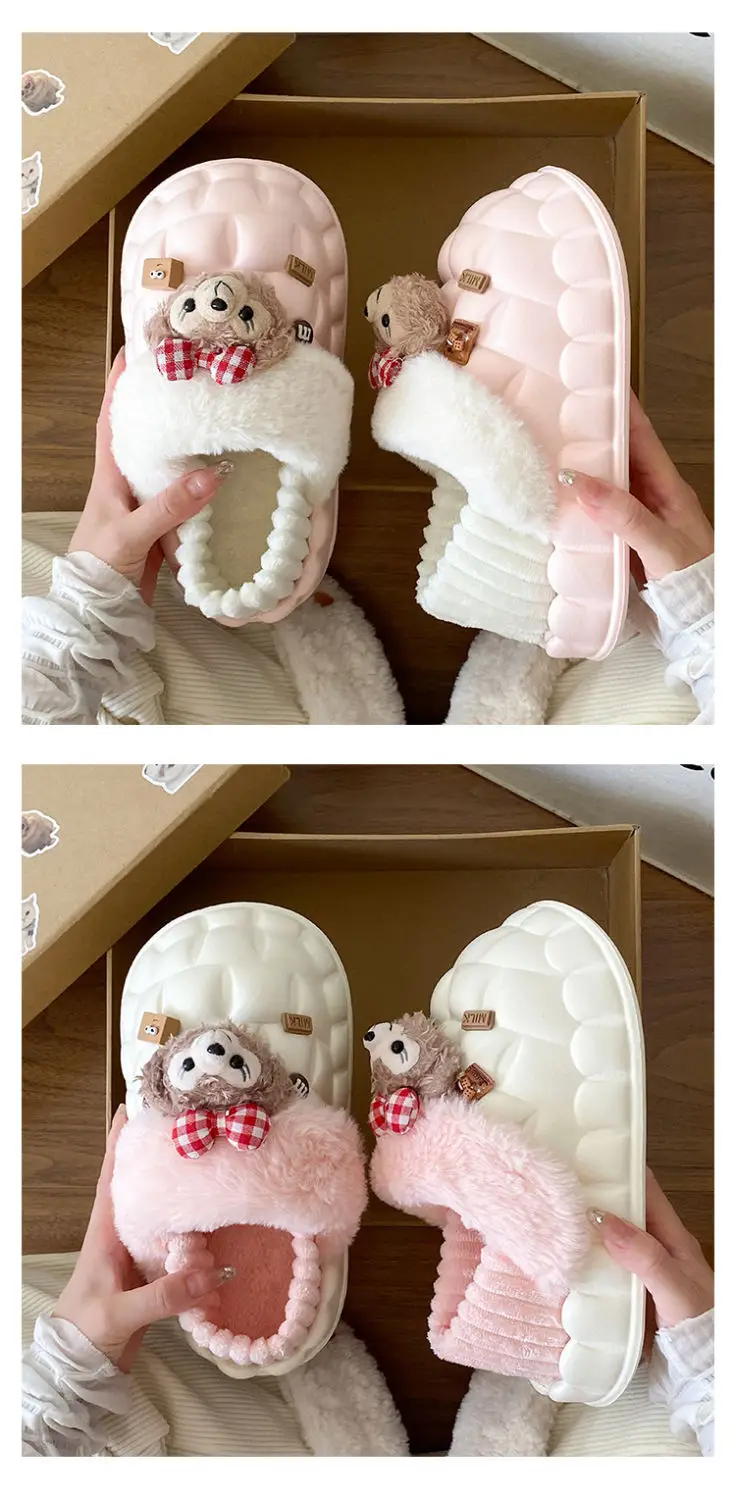 Fleece Lined Warm Cotton Slippers for Women — feature 19