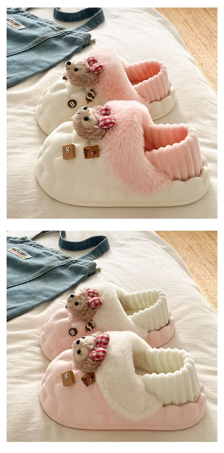 Fleece Lined Warm Cotton Slippers for Women — feature 25