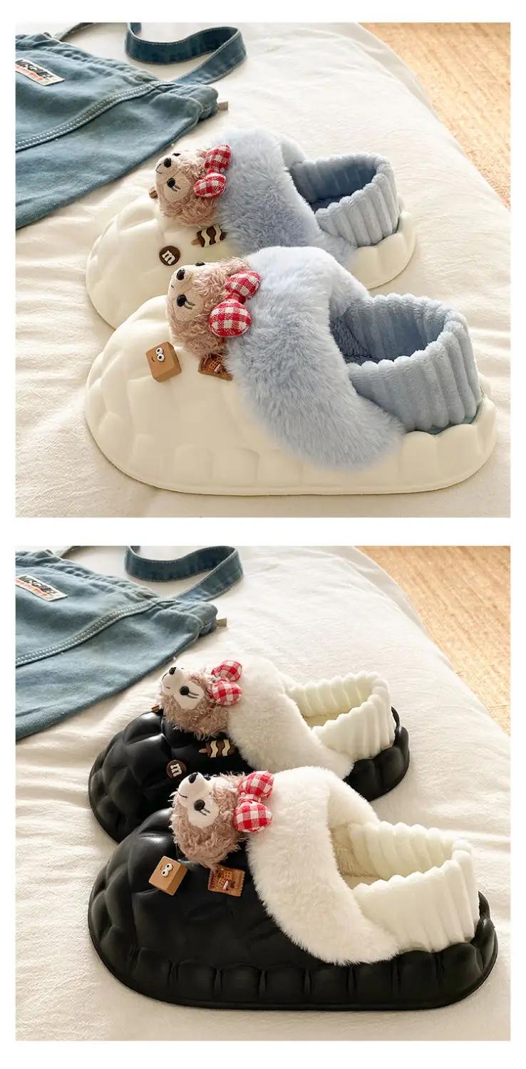 Fleece Lined Warm Cotton Slippers for Women — feature 27