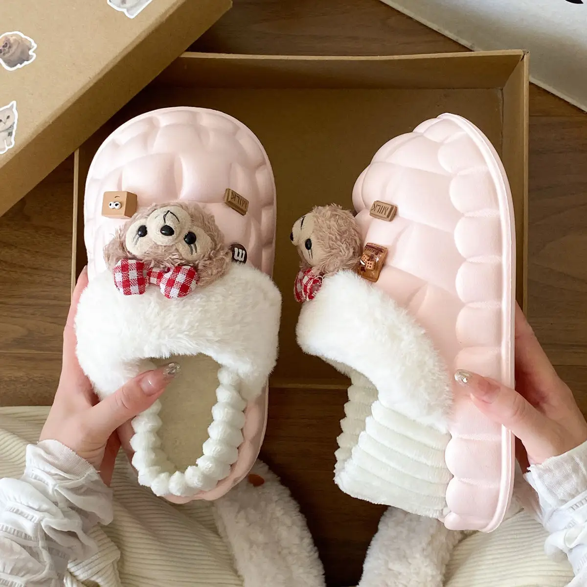 Fleece Lined Warm Cotton Slippers for Women — feature 30