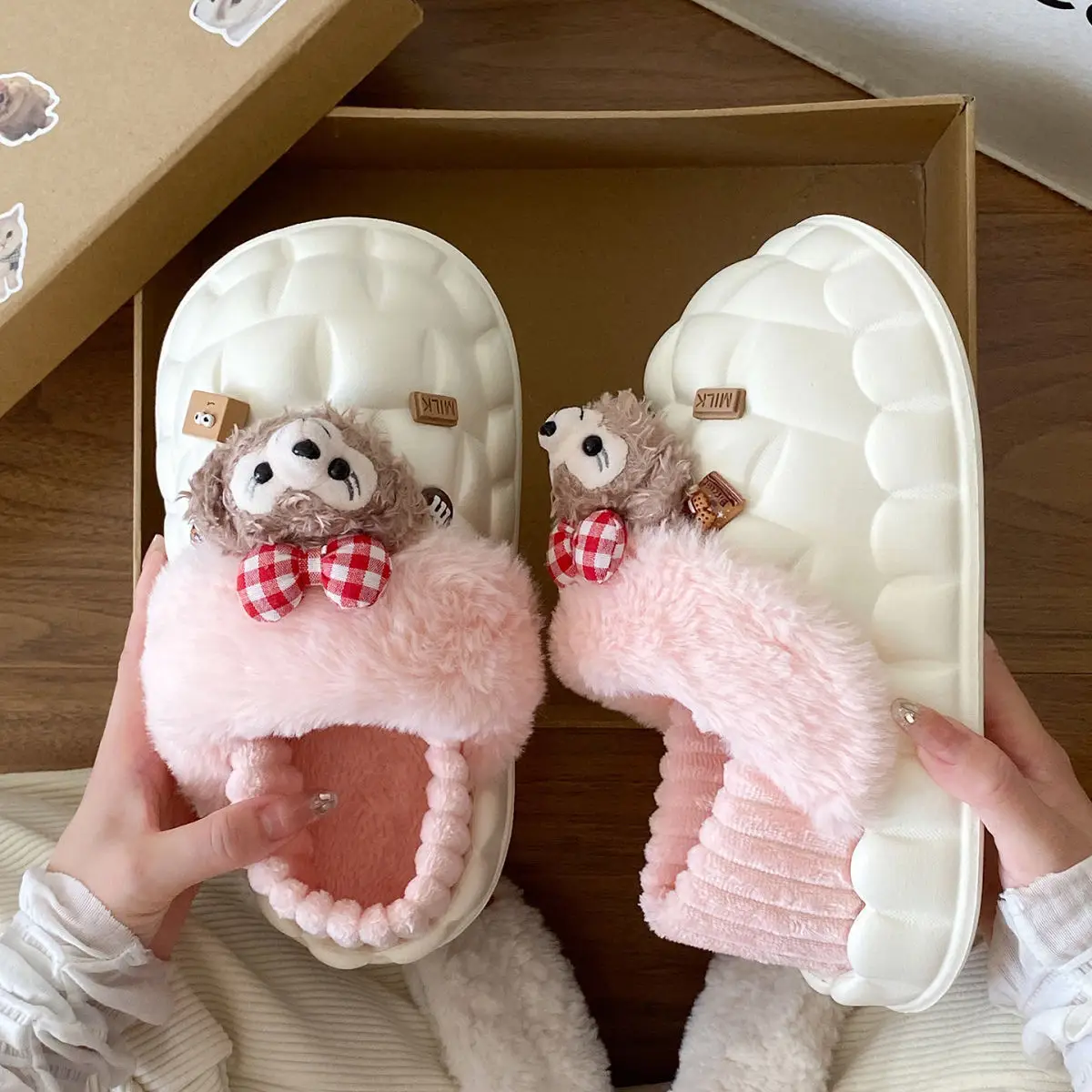 Fleece Lined Warm Cotton Slippers for Women — feature 31