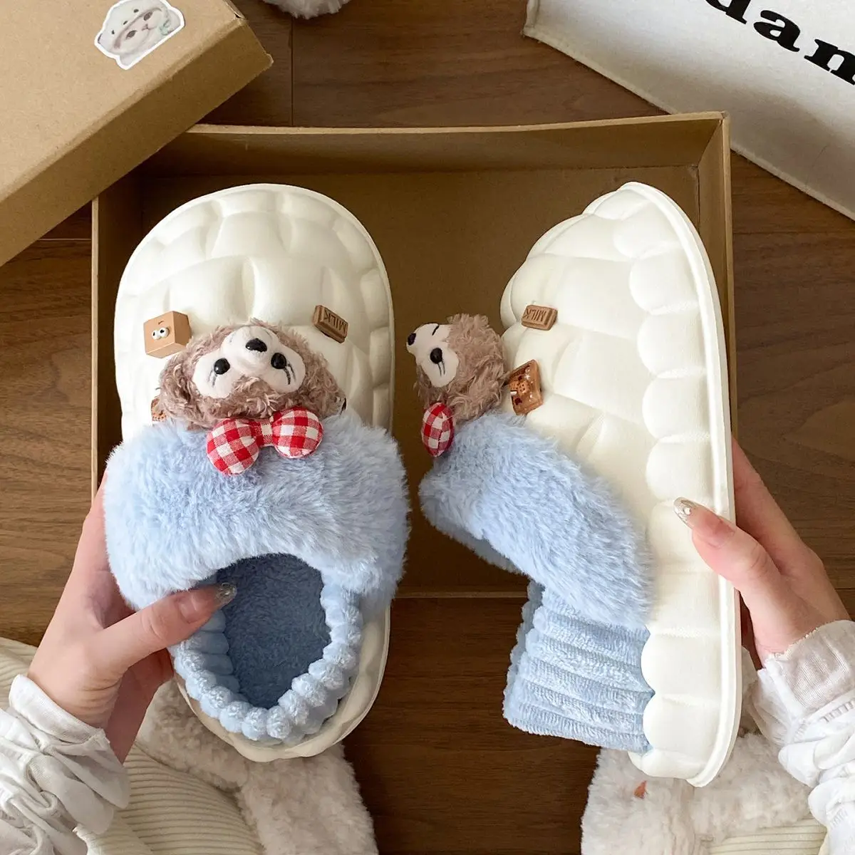 Fleece Lined Warm Cotton Slippers for Women — feature 40