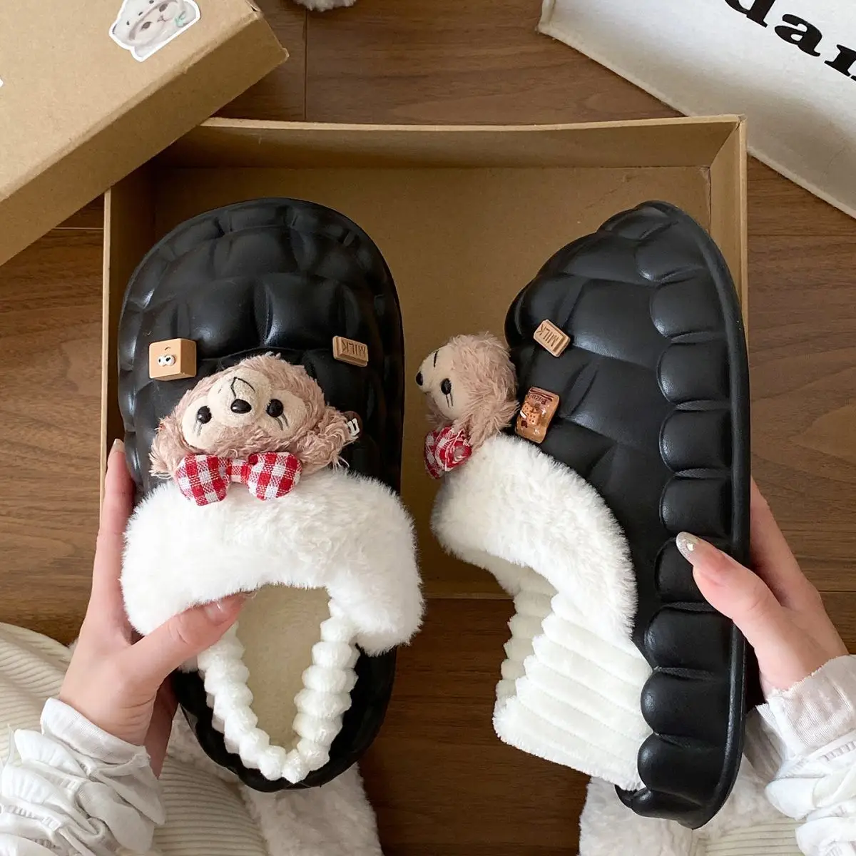Fleece Lined Warm Cotton Slippers for Women — feature 41