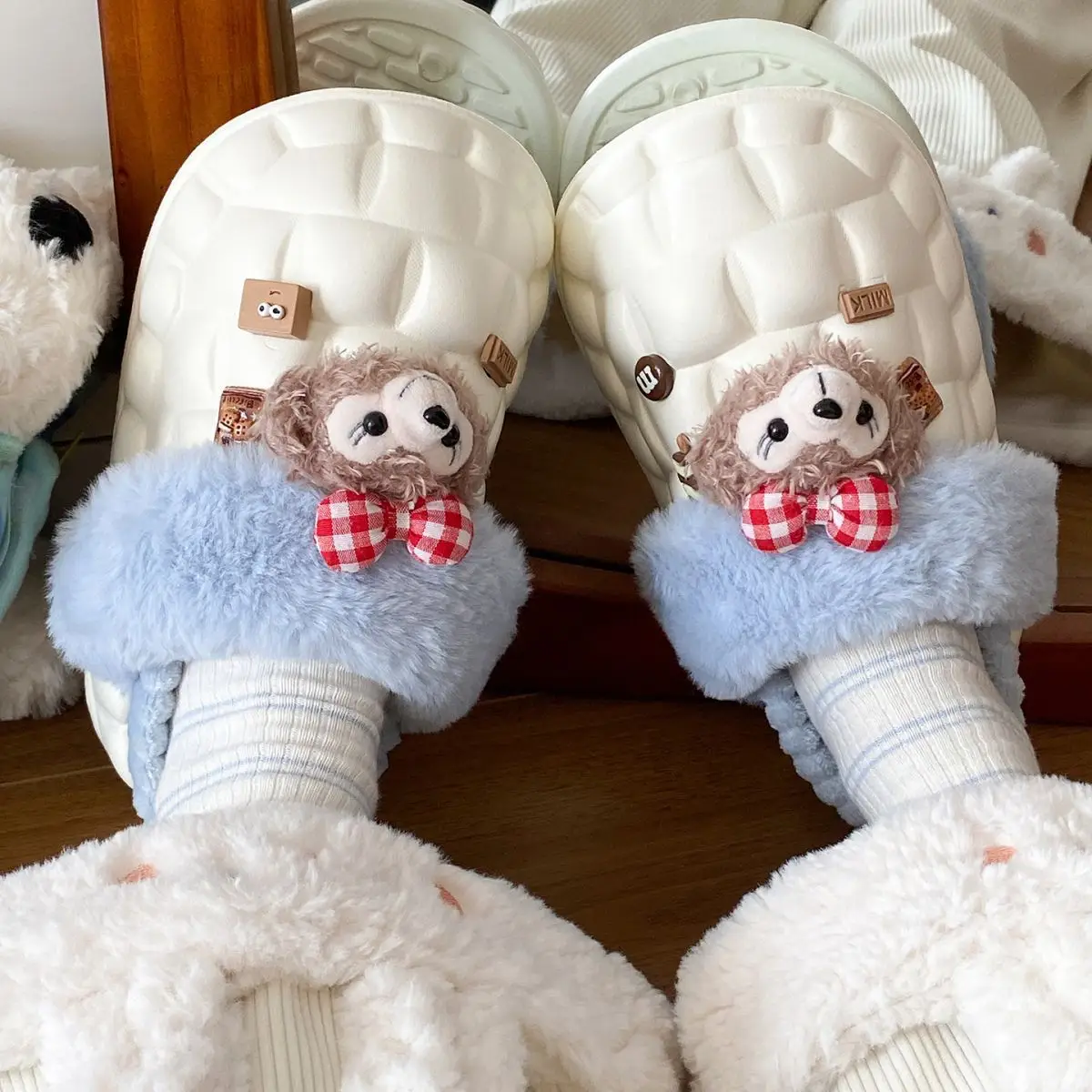 Fleece Lined Warm Cotton Slippers for Women — feature 43