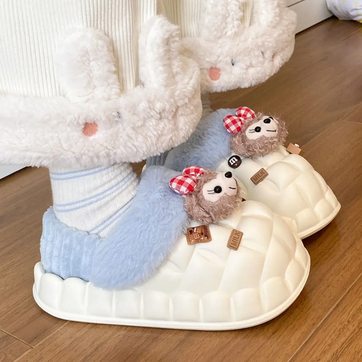 Fleece Lined Warm Cotton Slippers for Women — feature 47