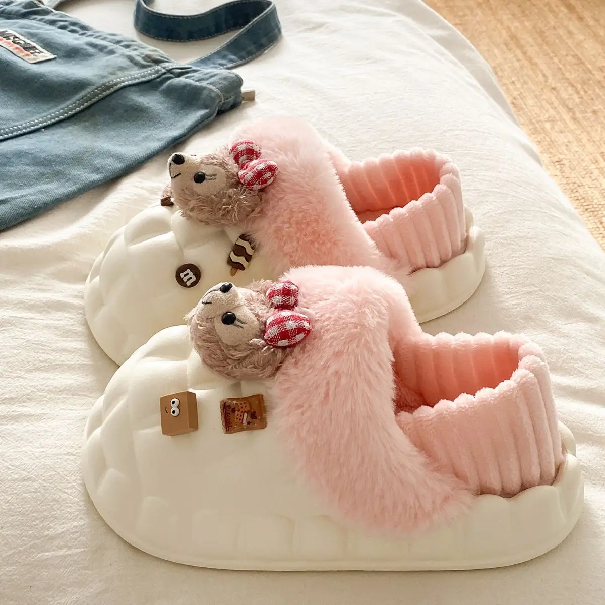 Fleece Lined Warm Cotton Slippers for Women — feature 50