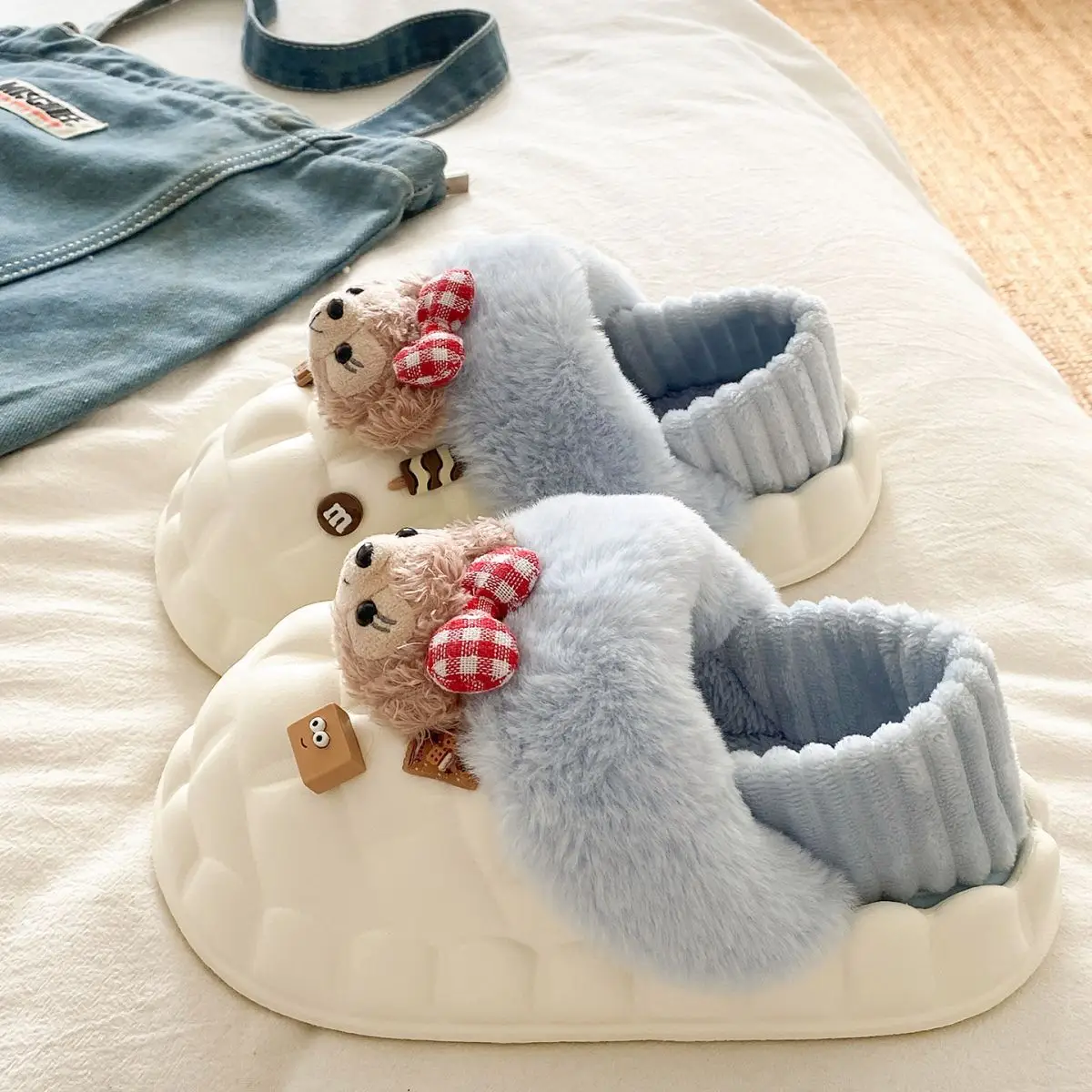 Fleece Lined Warm Cotton Slippers for Women — feature 53