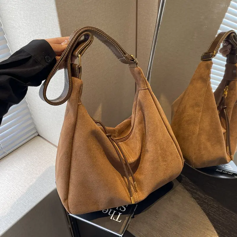 Autumn Winter Frosted Deerskin Tote Bag - Image 6