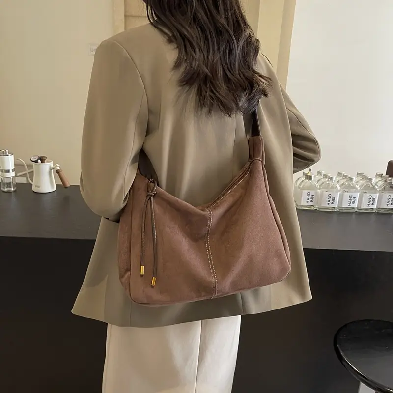Autumn Winter Frosted Deerskin Tote Bag - Image 8