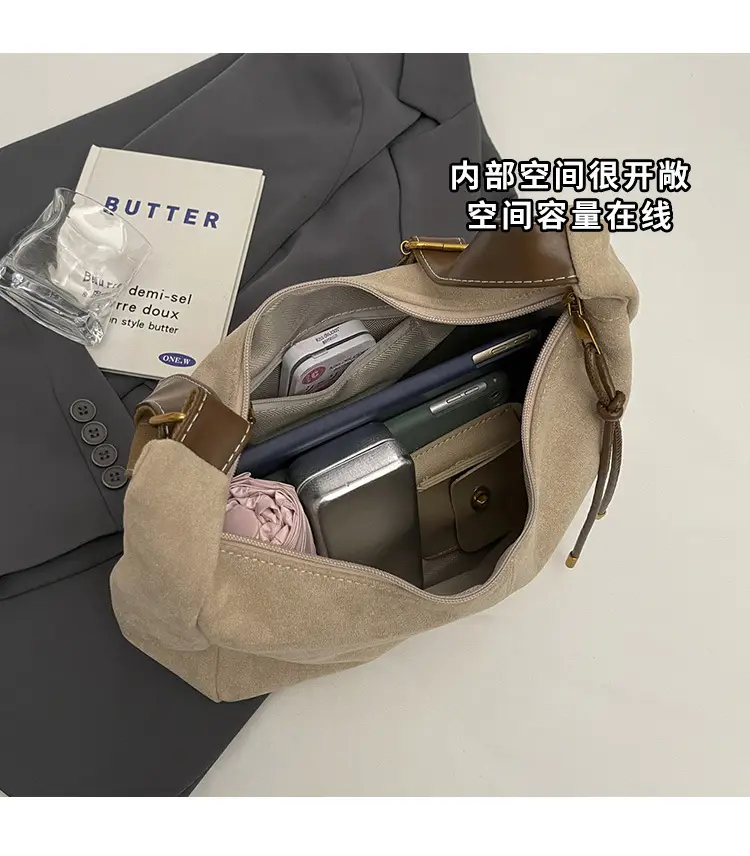 Autumn Winter Frosted Deerskin Tote Bag — feature 6