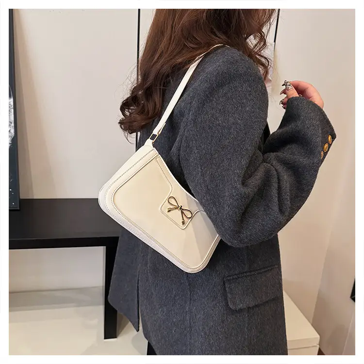 Women's Bow Handbag Brown Leather Shoulder Bag — feature 21
