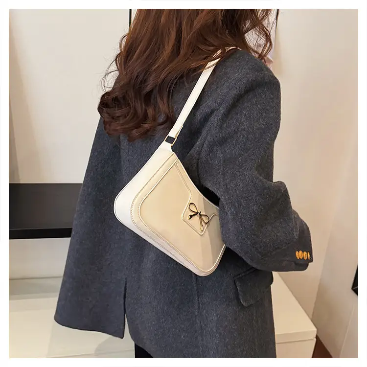 Women's Bow Handbag Brown Leather Shoulder Bag — feature 22