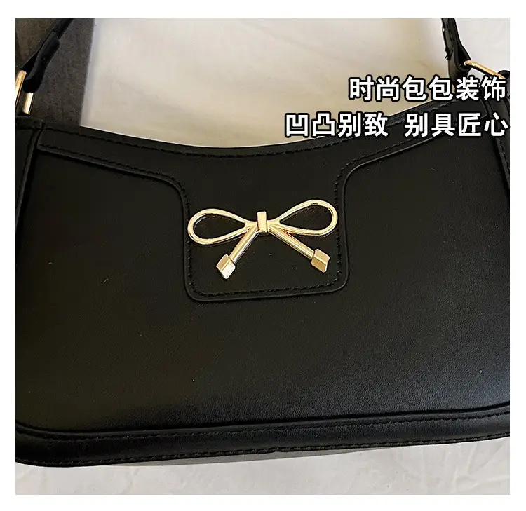 Women's Bow Handbag Brown Leather Shoulder Bag — feature 6