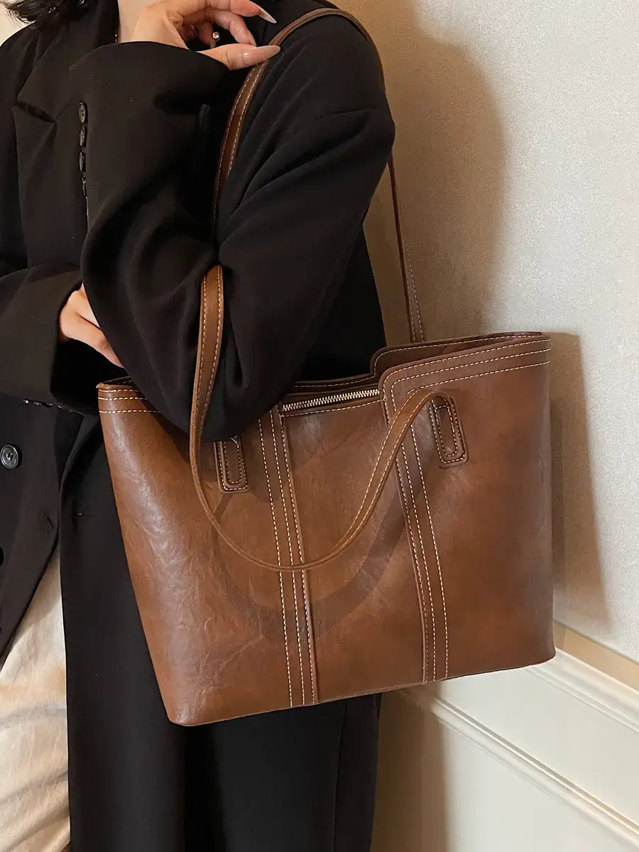 Large Capacity Leather Shoulder Bag for Women 2025