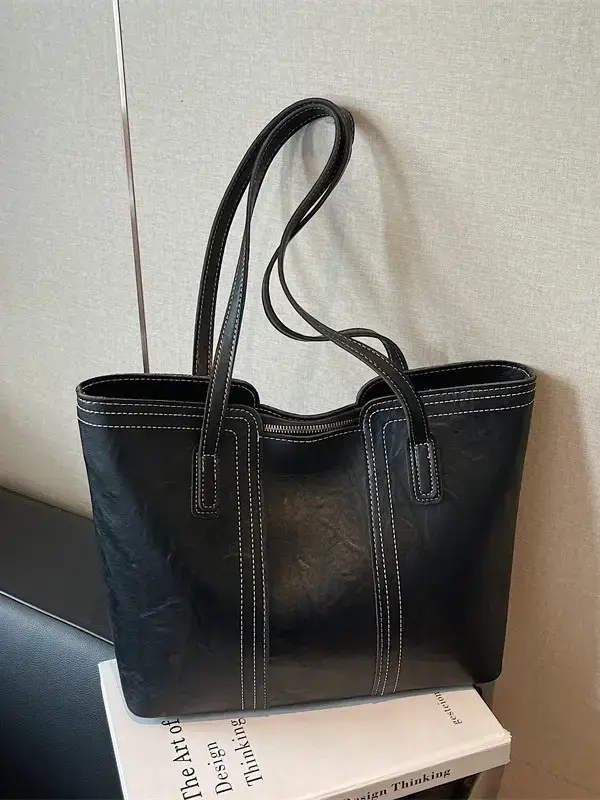 Large Capacity Leather Shoulder Bag for Women 2025