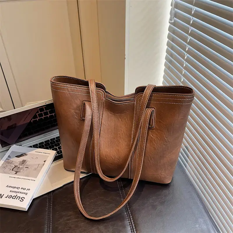 Large Capacity Leather Shoulder Bag for Women 2025