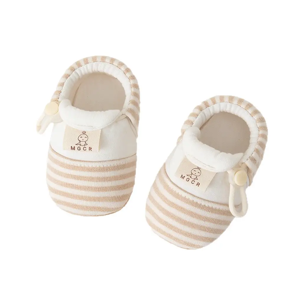 Baby Striped Cotton Shoes for Boys Girls Non-Falling Anti-Slip
