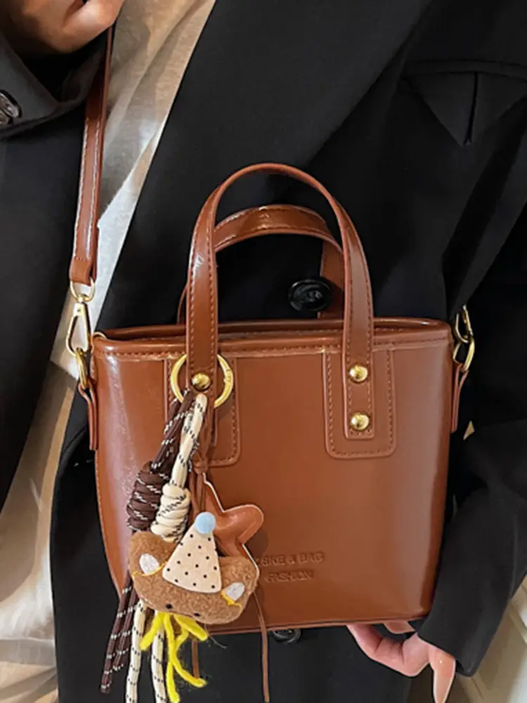 Women's Retro Casual Shoulder Bag Brown Leather 2025 - Image 11