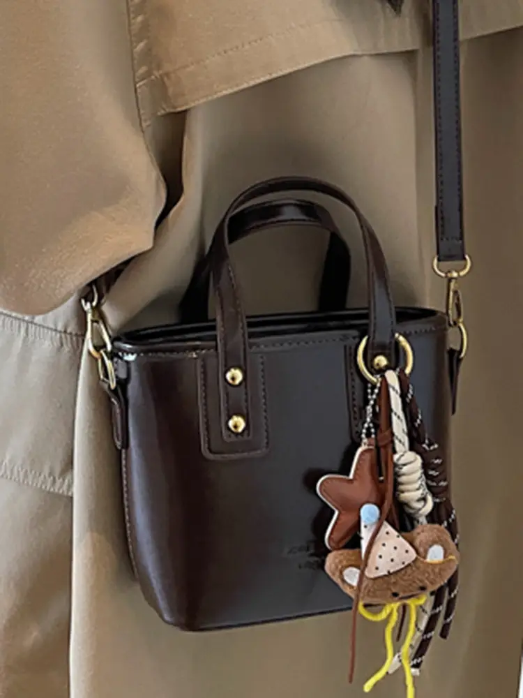 Women's Retro Casual Shoulder Bag Brown Leather 2025 - Image 13