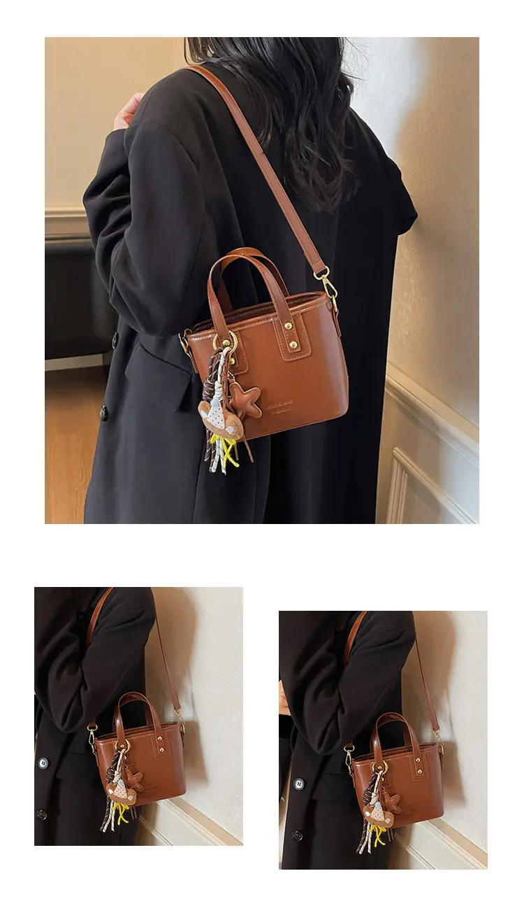 Women's Retro Casual Shoulder Bag Brown Leather 2025 — feature 15