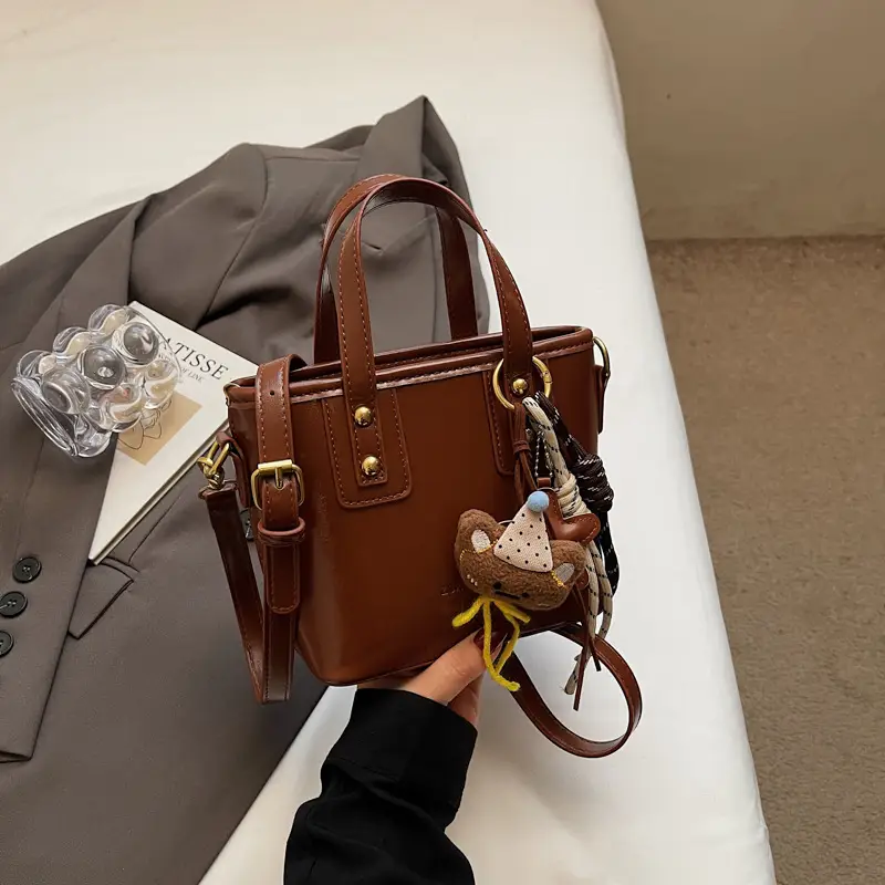 Women's Retro Casual Shoulder Bag Brown Leather 2025 - Image 2
