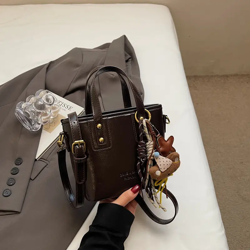 Women's Retro Casual Shoulder Bag Brown Leather 2025 - Image 4