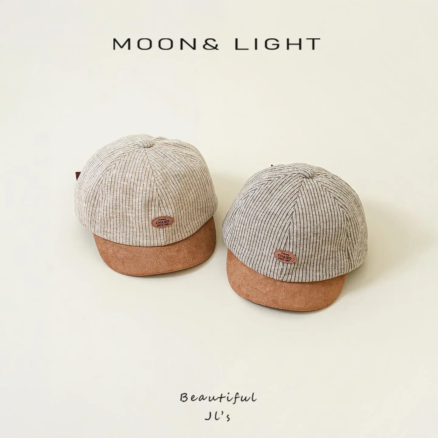 Baby Striped Cap Sun Hat for Kids Spring Autumn - Image 3