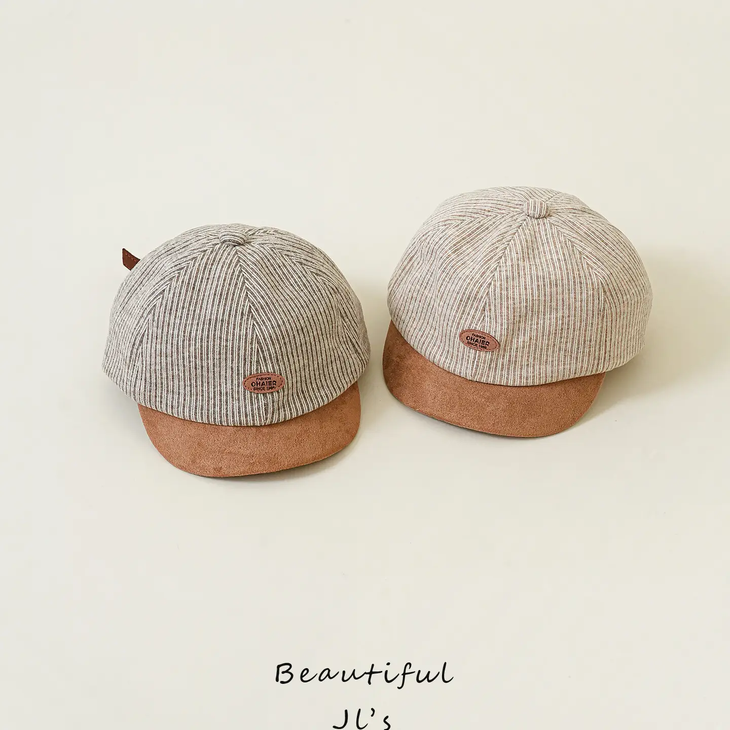 Baby Striped Cap Sun Hat for Kids Spring Autumn - Image 5