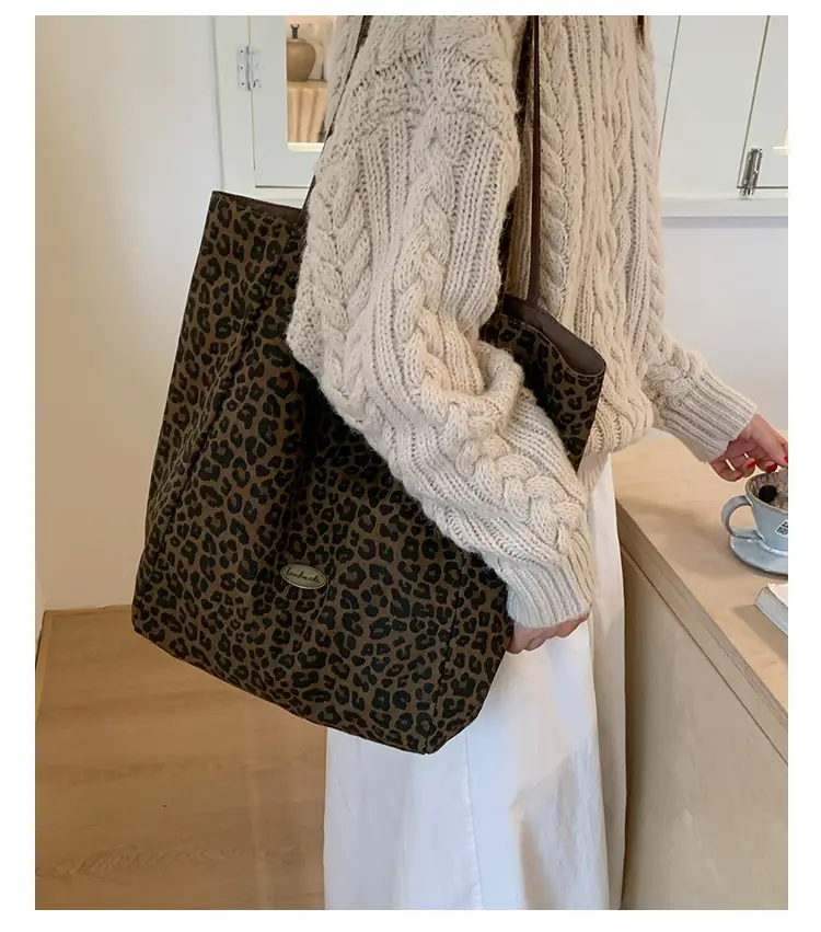 Leopard Print Large Capacity Women's Shoulder Bag — feature 16