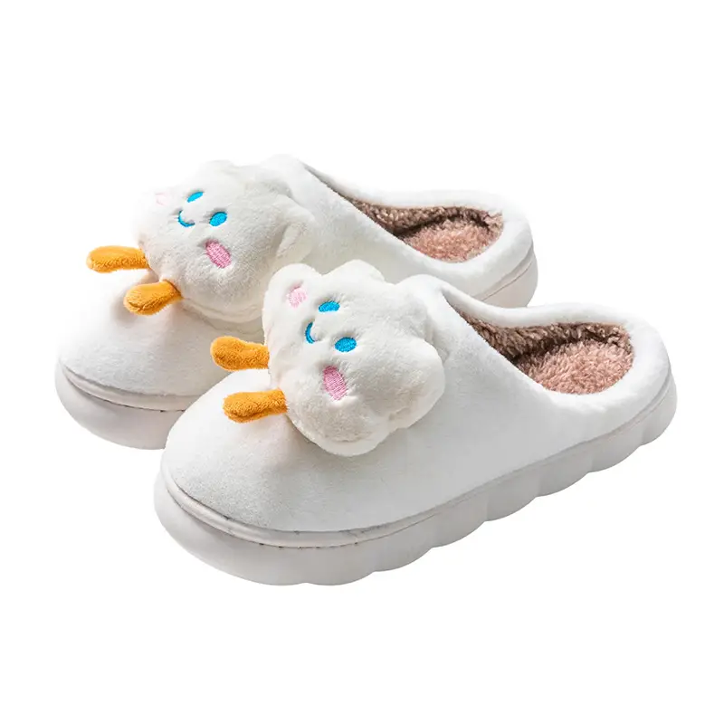 Manufacturer Wholesale Cotton Slippers for Women Winter Home Household Indoor Warm Non-Slip Thick-Soled Couple Wool Slippers for Men Autumn and Winter