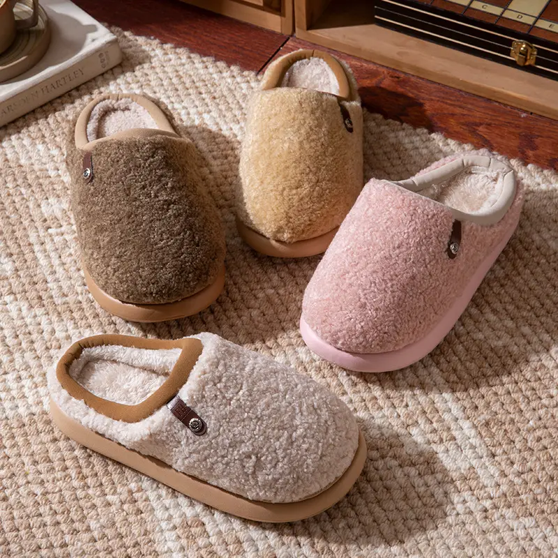 Women Plush Furry Cotton Slippers Warm Indoor Winter - Image 6