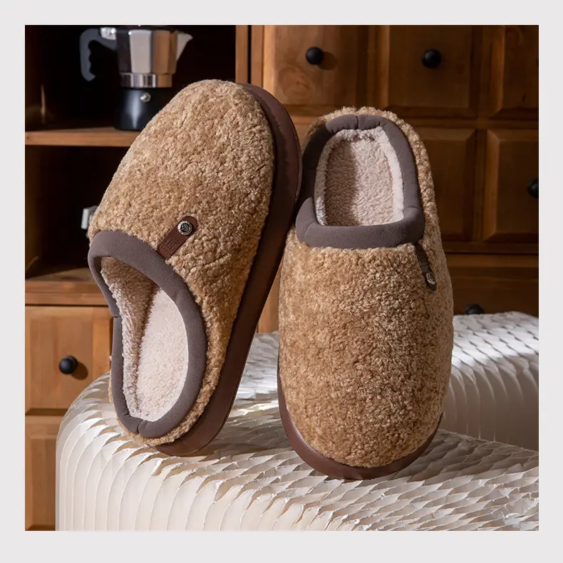Women Plush Furry Cotton Slippers Warm Indoor Winter — feature 13