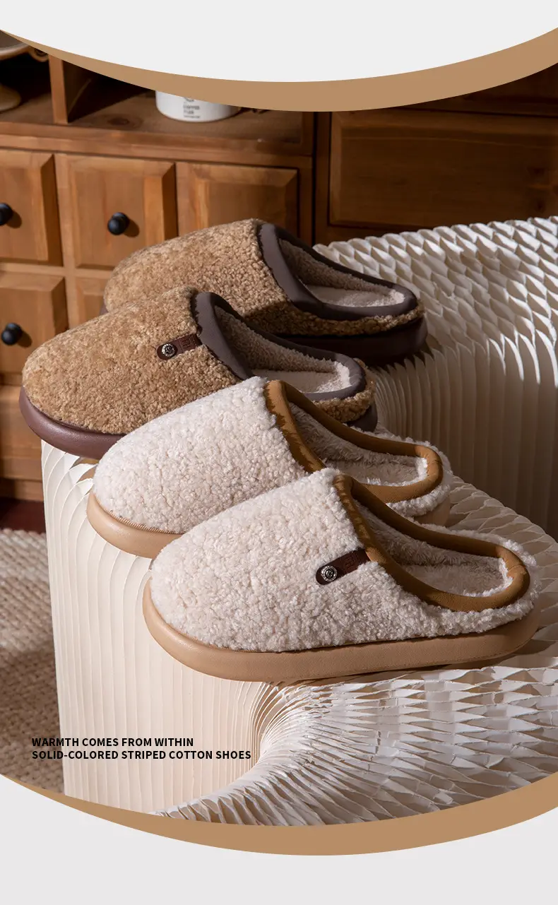 Women Plush Furry Cotton Slippers Warm Indoor Winter — feature 6