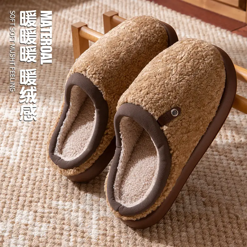 Women Plush Furry Cotton Slippers Warm Indoor Winter - Image 4