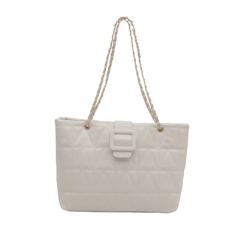 Quilted Chain Bag for Women Tan Niche Commuter Shoulder Tote
