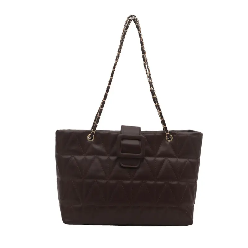 Quilted Chain Bag for Women Tan Niche Commuter Shoulder Tote