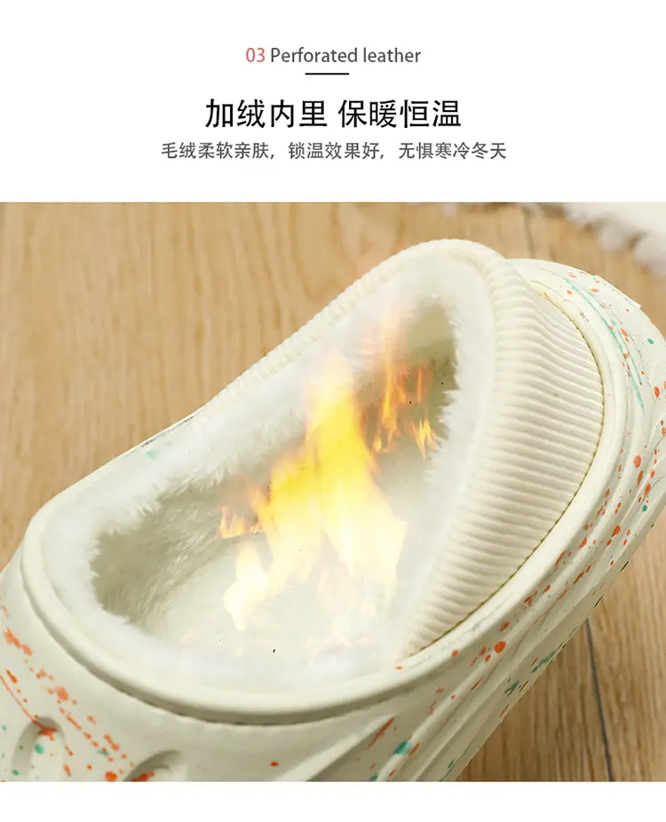 Baotou Cotton Slippers Men's Winter Waterproof Anti-Slip Fleece-Lined Thickeneded Bag Heel Soft Bottom Sports Indoor Student Warm Cotton Shoes — feature 10