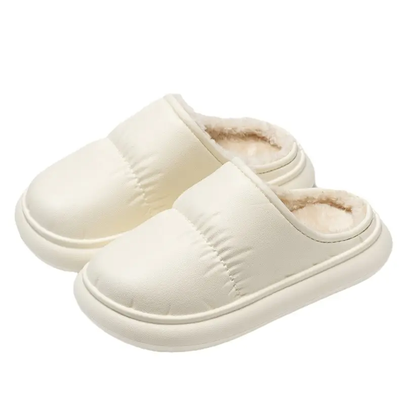 Cotton Slippers for Women 2025 New Cotton Slippers for Home Autumn and Winter Outer Wear Fleece-Lined Warm Indoor Home Wool Slippers