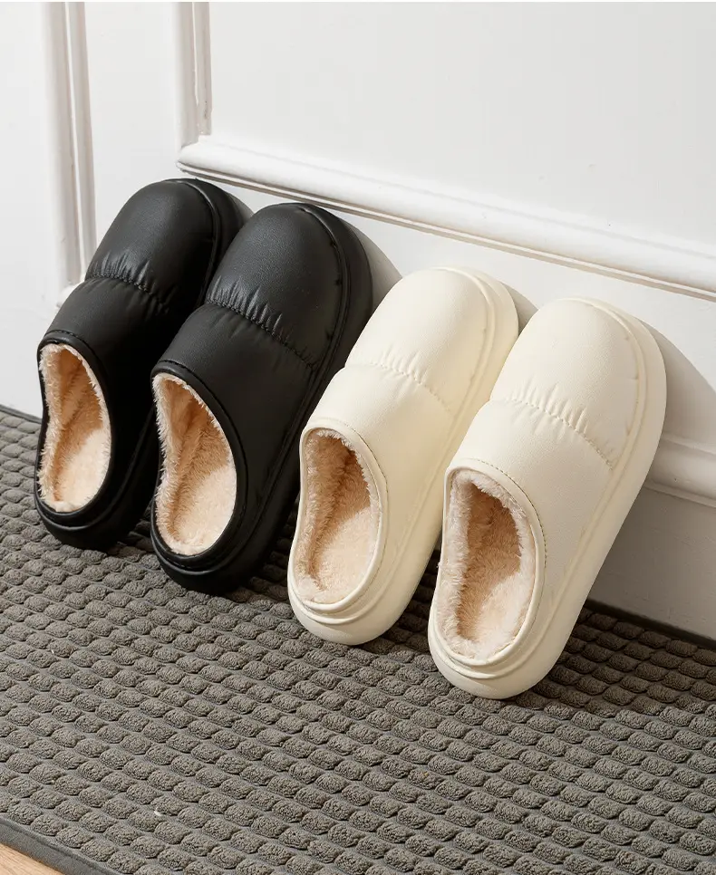 Cotton Slippers for Women 2025 New Cotton Slippers for Home Autumn and Winter Outer Wear Fleece-Lined Warm Indoor Home Wool Slippers — feature 19