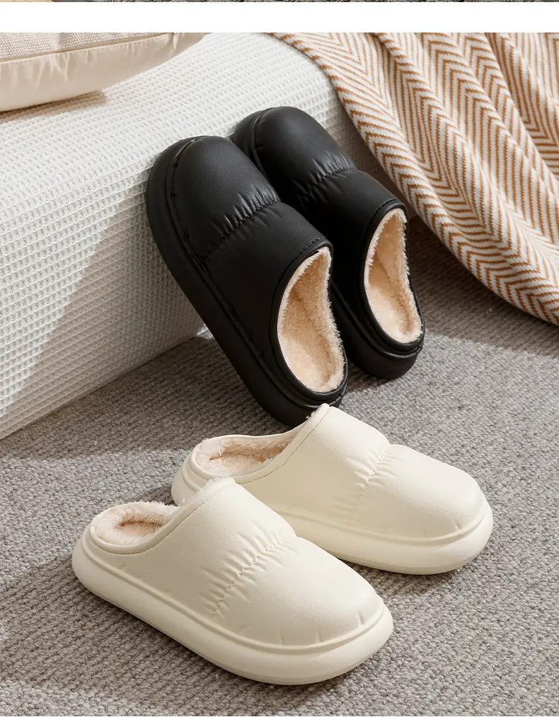 Cotton Slippers for Women 2025 New Cotton Slippers for Home Autumn and Winter Outer Wear Fleece-Lined Warm Indoor Home Wool Slippers — feature 20
