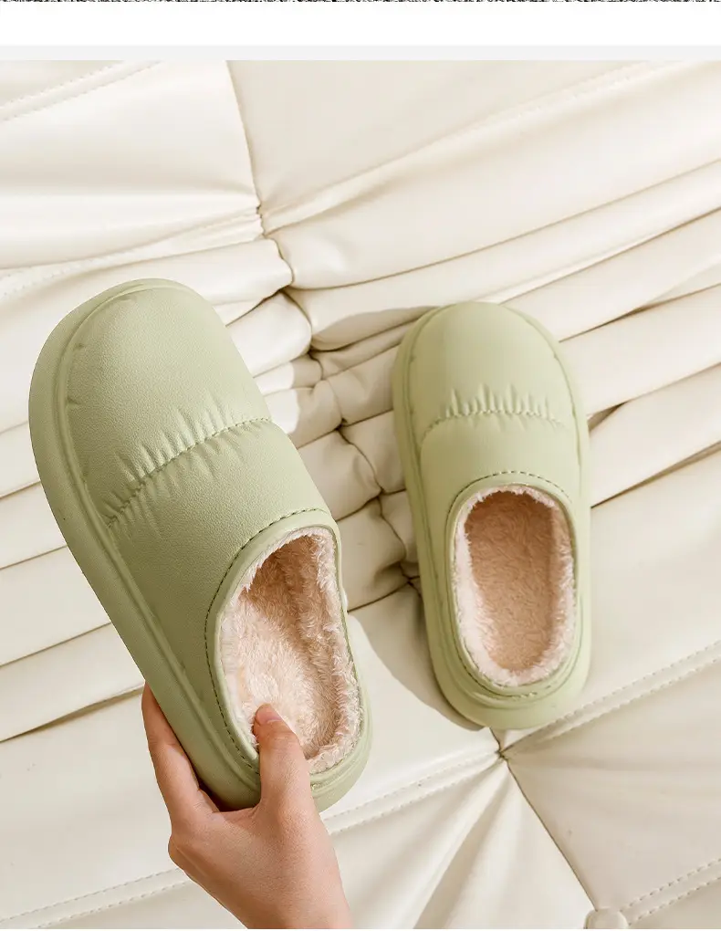 Cotton Slippers for Women 2025 New Cotton Slippers for Home Autumn and Winter Outer Wear Fleece-Lined Warm Indoor Home Wool Slippers — feature 23