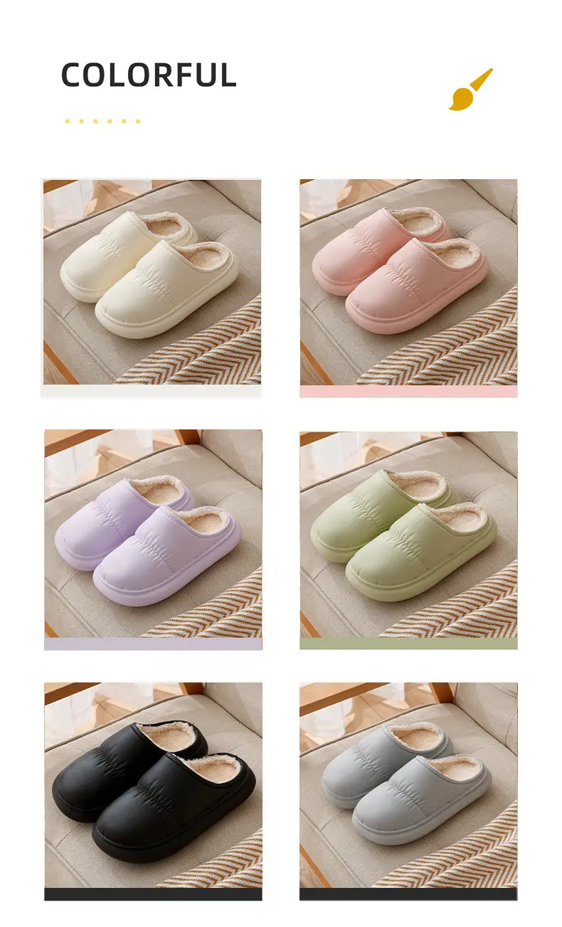 Cotton Slippers for Women 2025 New Cotton Slippers for Home Autumn and Winter Outer Wear Fleece-Lined Warm Indoor Home Wool Slippers — feature 7