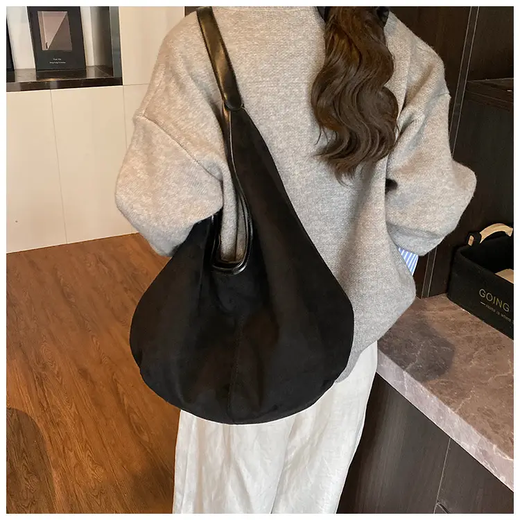 Women's Brown Suede Shoulder Bag Large Capacity 2025 — feature 20