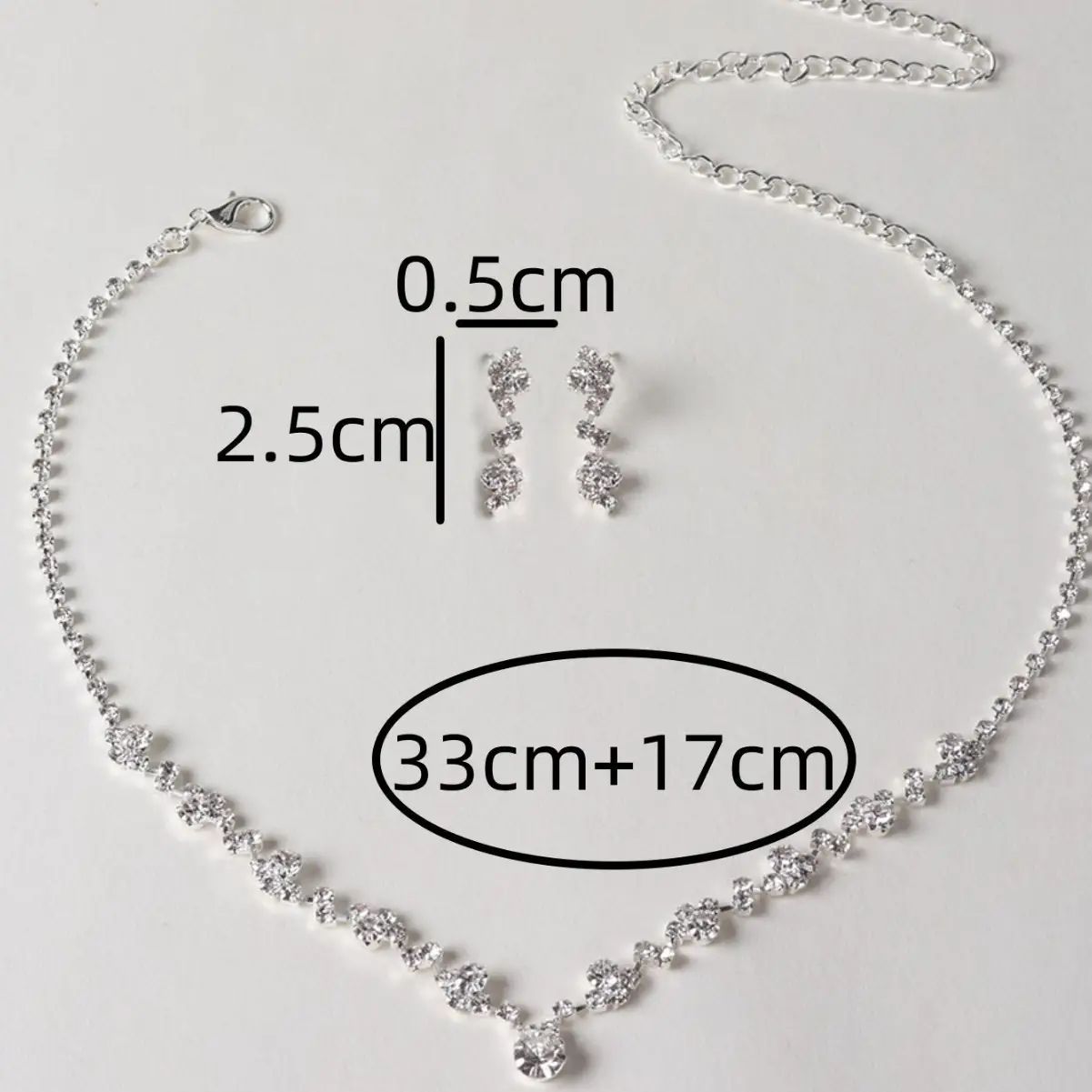 Cross-Cultural Full Diamond Bridal Necklace Set for Women — feature 7