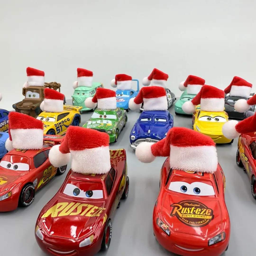 Cross-Border Cars Christmas Hat Series Christmas Gift Lightning Mcqueen Alloy Racing Toy Boy